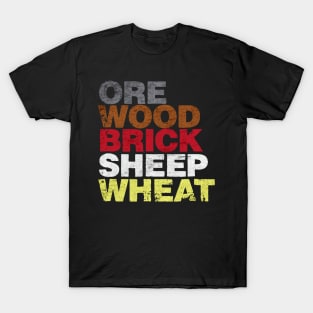 Ore Wood Brick Sheet Wheat T-Shirt